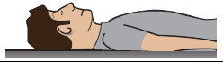 Lay  person flat on their back - Illustration