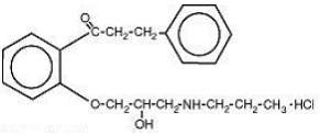 RYTHMOL SR®
  (propafenone hydrochloride) Structural Formula Illustration