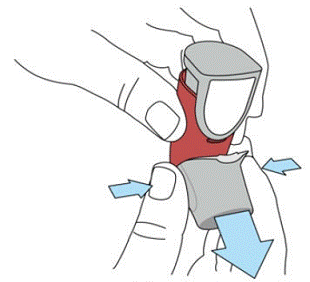 Shake your SYMBICORT inhaler
well for 5 seconds right before each use - Illustration