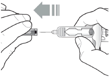 TEZSPIRE Pre-filled Syringe Components After use - Illustration