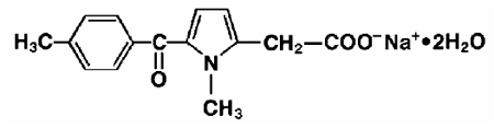 TOLECTIN DS (tolmetin sodium) structural formula illustration