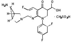 Trovafloxacin mesylate Structrual Formula Illustration