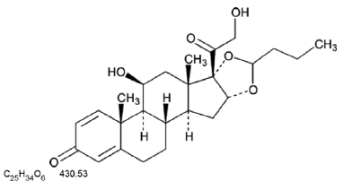 UCERIS® (budesonide) Structural Formula Illustration