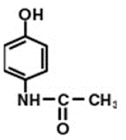 Acetaminophen - Structural Formula Illustration