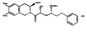 Moexipril hydrochloride Structural Formula Illustration