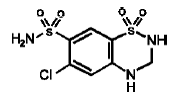 Hydrochlorothiazide Structural Formula Illustration