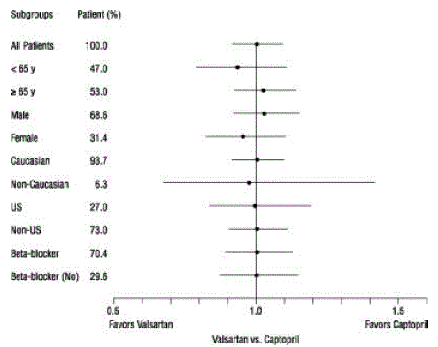 Effects on Mortality Amongst Subgroups in VALIANT - Illustration