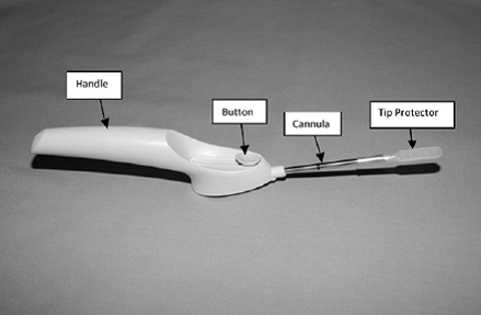 Insert the implant into the cannula of the Insertion Tool - Illustration