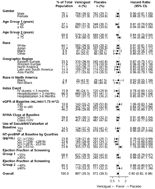 Primary Composite Endpoint (CV Death or HF Hospitalization) – Subgroup Analysis - Illustration