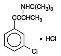 WELLBUTRIN SR (bupropion hydrochloride) Structural Formula Illustration