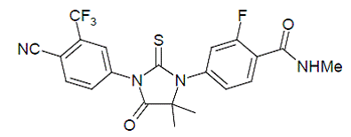 XTANDI® (enzalutamide) - Structural Formula - Illustration