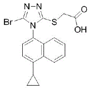 ZURAMPIC® (lesinurad) Structural Formula Illustration