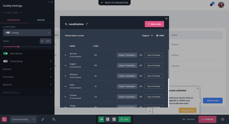 Localize flows automatically using AI