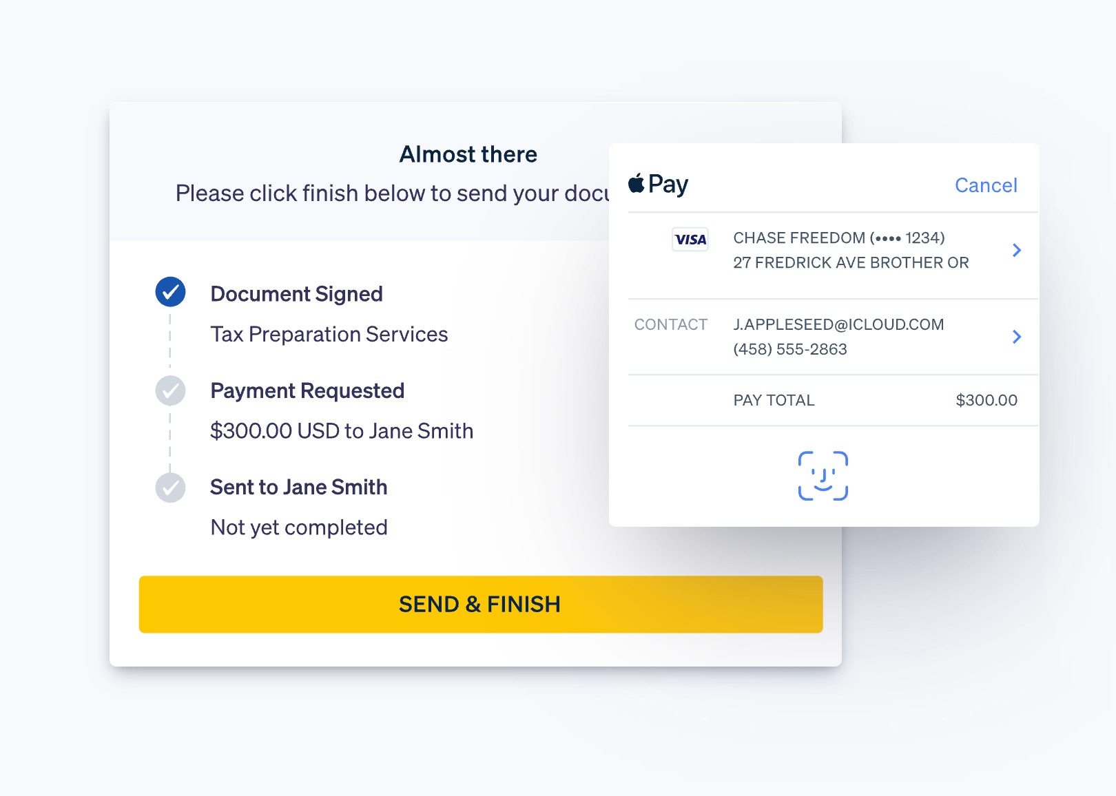 Guides > Monetizing payments for SaaS platforms > Introduction > DocuSign screenshot