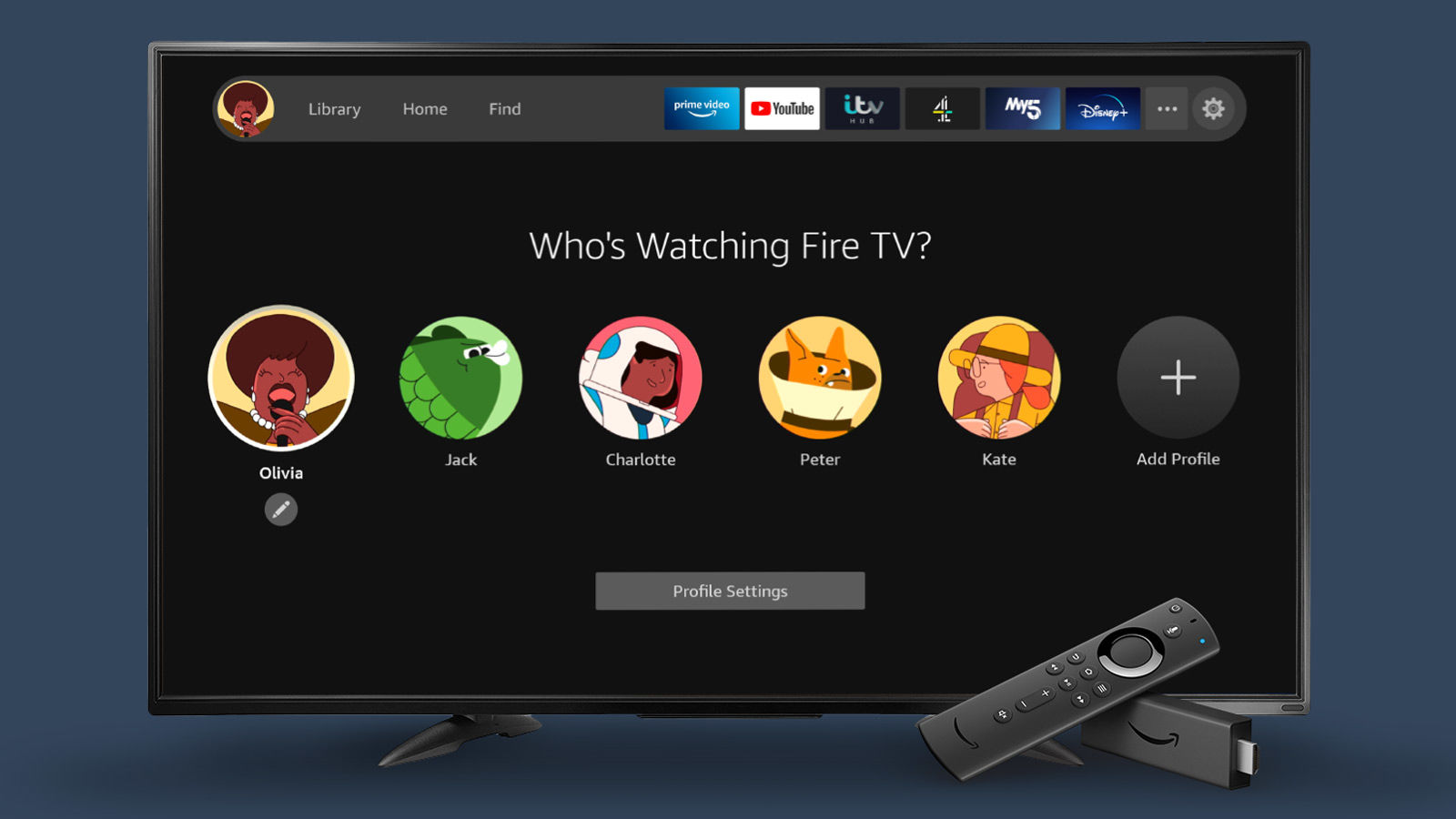 Amazon Fire TV user profiles