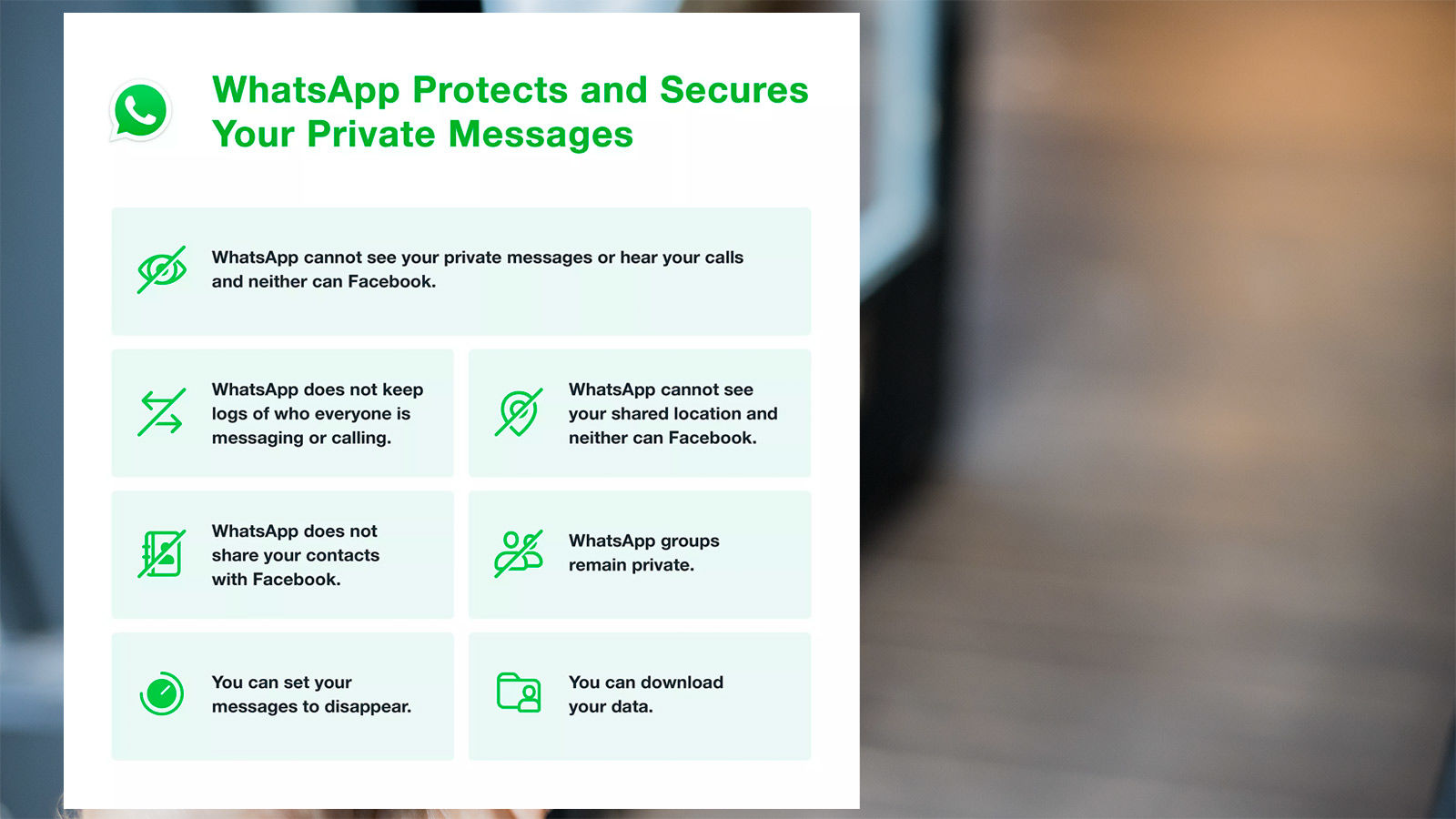 WhatsApp privacy policy changes 2021