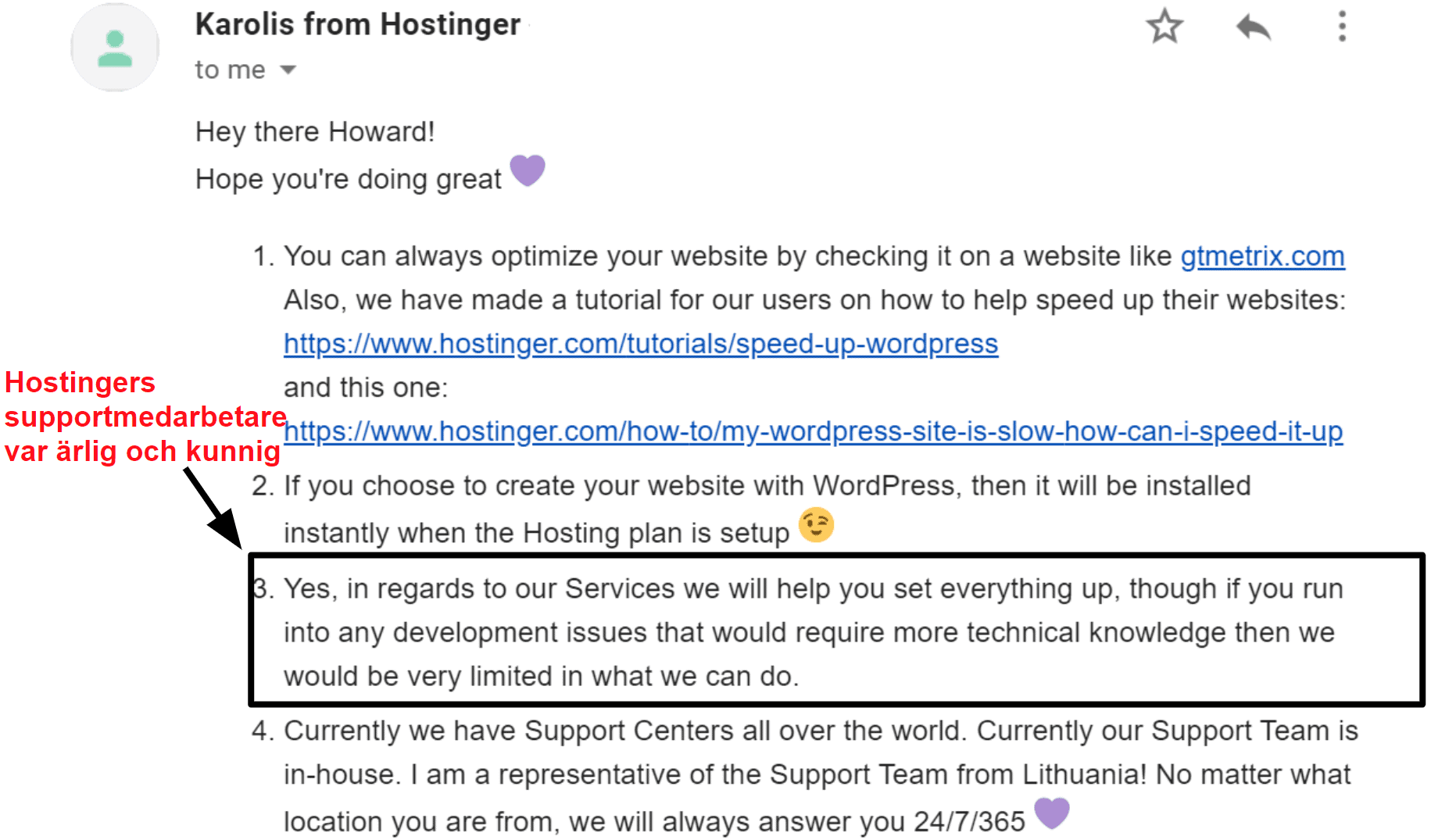 Hostinger pre sales email support_SV