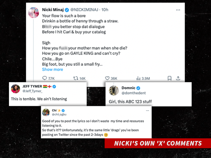 Nicki's Own 'X' Comments