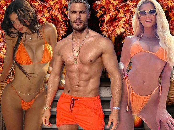 Sexy Stars in Orange Swimwear