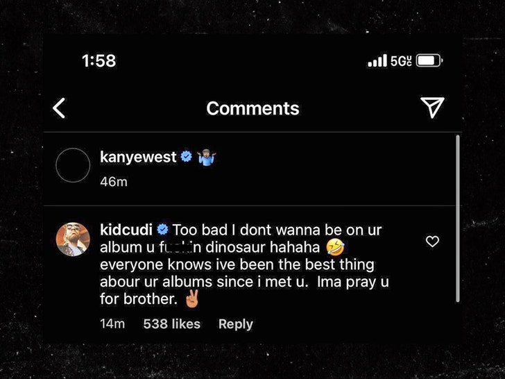 kanye kid cudi insta