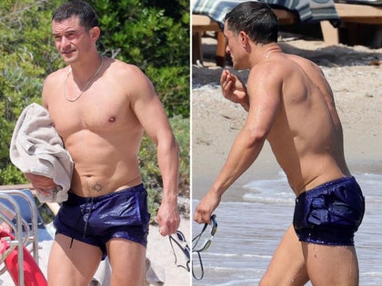 Orlando Bloom Shirtless On The Beach