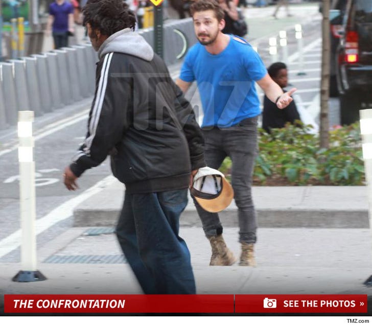 Shia LaBeouf -- Chased Around a Homeless Guy Hours Before Arrest