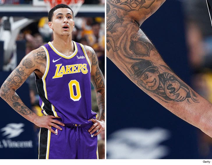 Kyle Kuzma Gets a Handful of Booty on Boat Trip :: 0219-kyle-kuzma-tattoo-zoom-getty-3