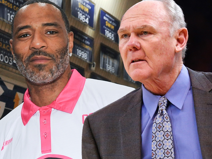 Kenyon Martin and coach George Karl main