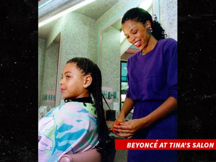 beyonce at tina's salon