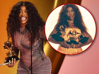 sza and her three grammys getty insta