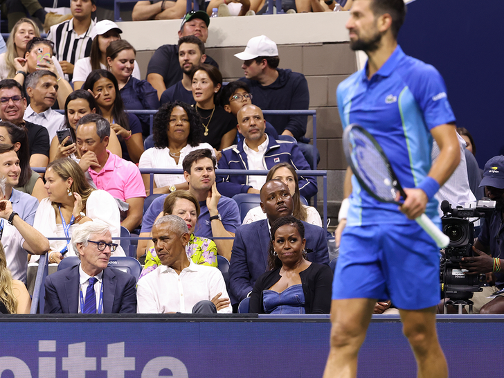 obamas watching Novak Djokovic