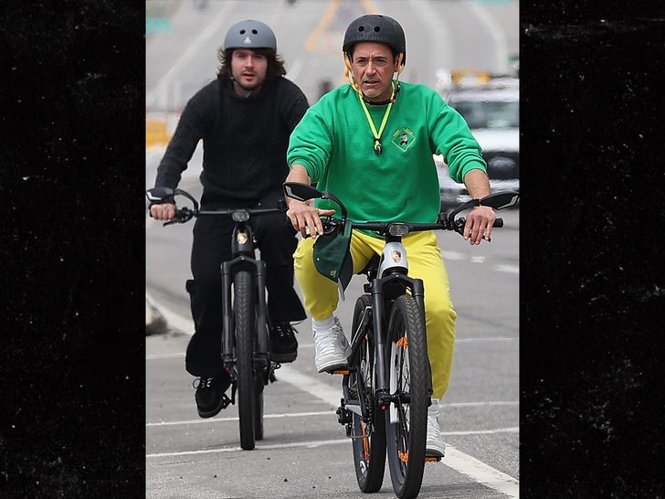 Robert Downey Bikes With Son 3