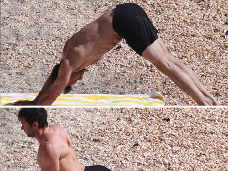 Hugh Jackman -- Downward Facing Diesel