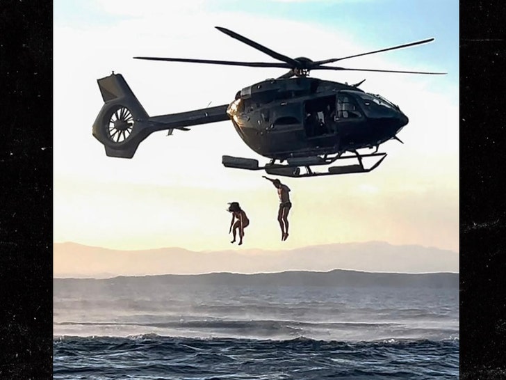 katy perry orlando bloom jump from helicopter