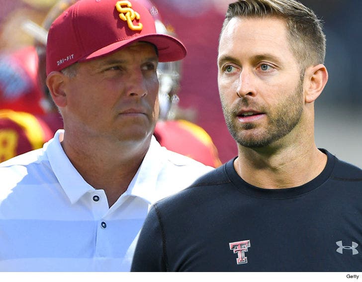 USC's Clay Helton Praises Kliff Kingsbury 'I'm Happy for Him' :: 0108-kliff-kingsbury-clay-helton-getty-3