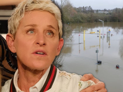 ellen degeneres flooding home gettty shutterstock composite