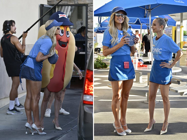 Paris Hilton & Nicole Richie Film 'The Simple Life' Reboot at Sonic Drive-In