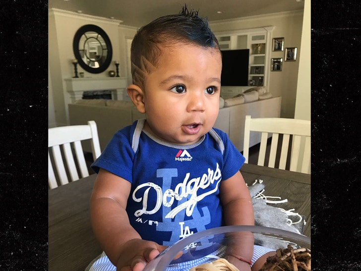 Yasiel Puig's Baby Rocks Blue Hair for World Series Just :: 1025-yasiel-puig-baby-instagram-1