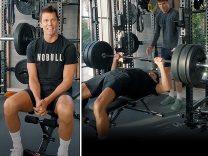 tom brady bench pressing 1