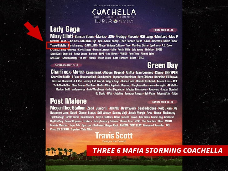 three 6 mafia storming coachella