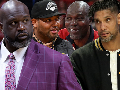 shaquille o'neal, robert horry, hakeem olajuwon, tim duncan