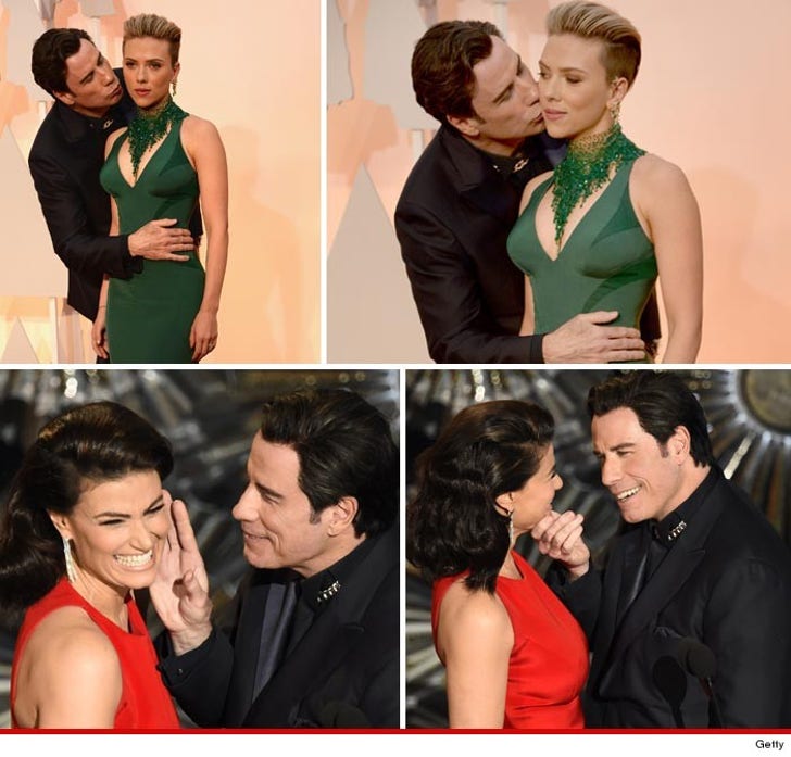 Scarlett Johansson -- Idina Expect John Travolta To Get So :: 0223-john-travolta-scarlett-getty-3