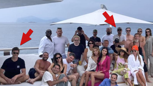 Tom Brady with Leo DiCaprio on yacht in Sardinia