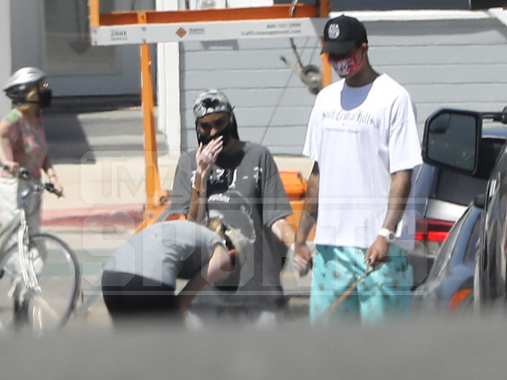 Kyle Kuzma and Winnie Harlow Hanging out and Holding Hands in Hermosa Beach