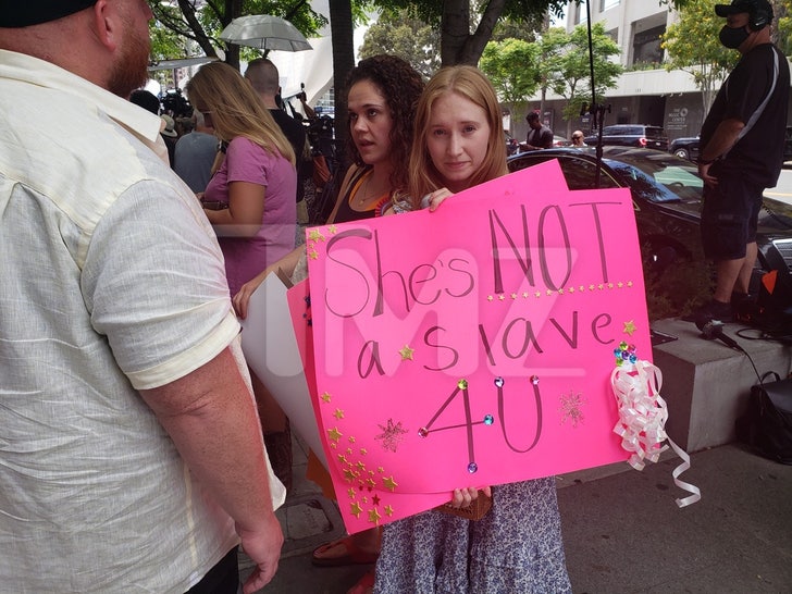 Free Britney Supporters Outside The Los Angeles Courthouse