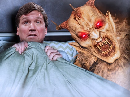 tucker carlson and a demon getty 1