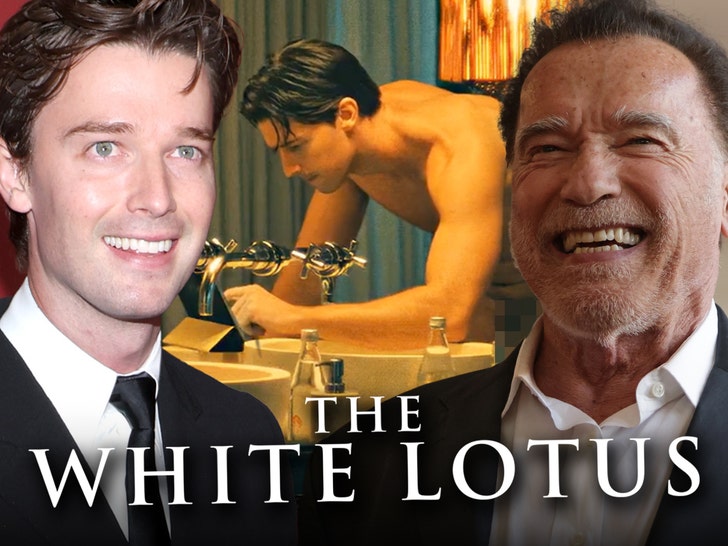 Patrick Schwarzenegger Arnold Schwarzenegger white lotus