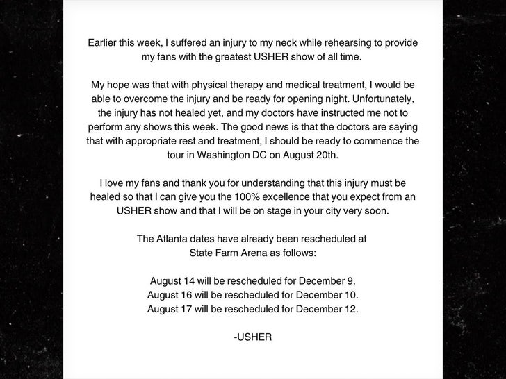 usher statement