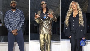 LeBron James, Snoop Dogg and Serena Williams Standing At The Entrance At The Prelude To The Olympics