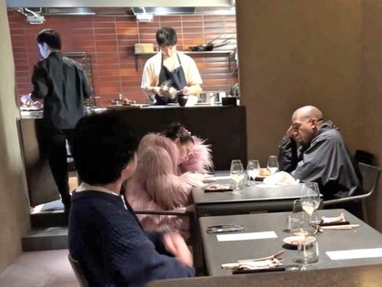 Kanye West and his wife Bianca Censori had dinner last night at the Ukiyo restaurant in Tokyo backgrid 1